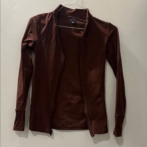 Women's Brown Zip-Up Jacket